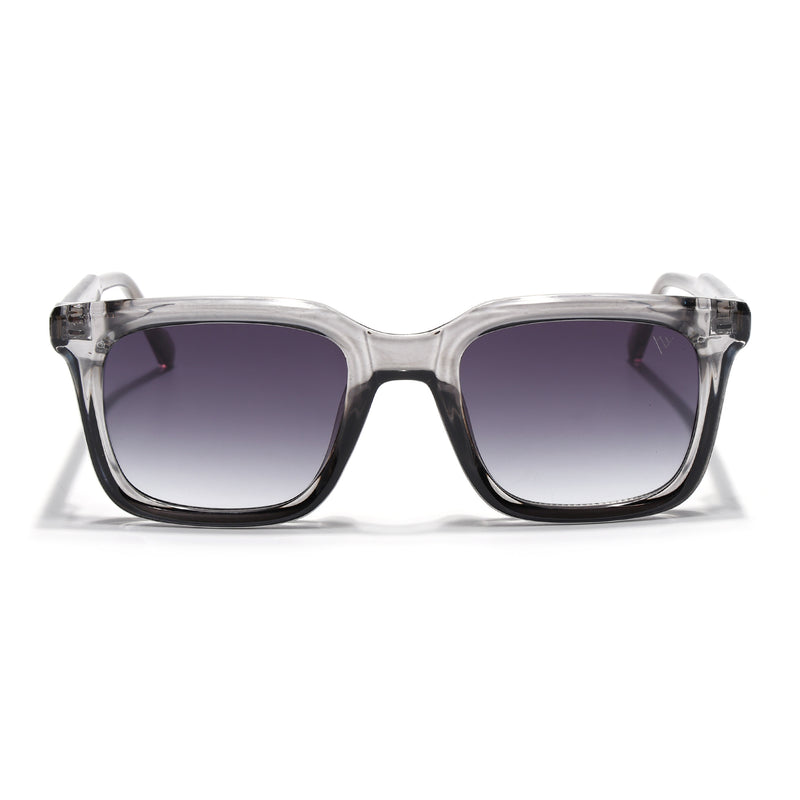 Square Sunglasses for Men & Women (Grey & Clear Lens | Grey Frame - MG7336)