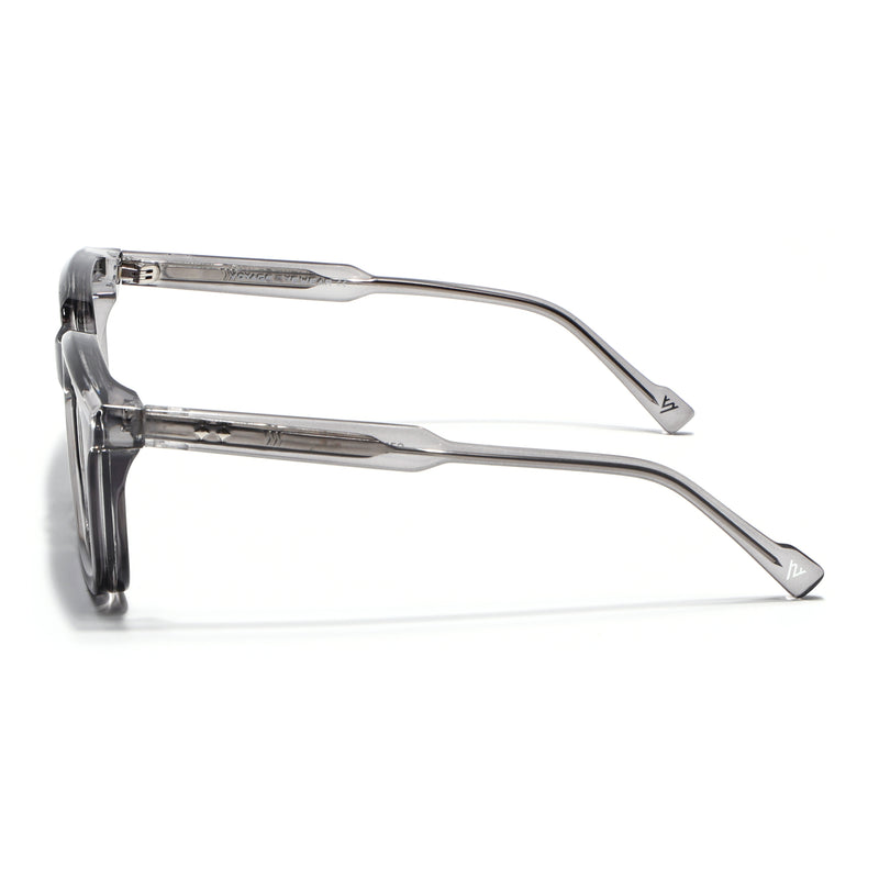 Square Sunglasses for Men & Women (Grey & Clear Lens | Grey Frame - MG7336)
