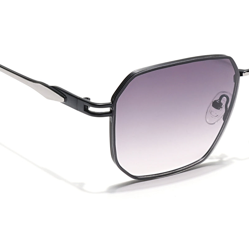 Voyage Select Square Sunglasses (Grey & Pink Lens | Black Frame - SLMG6309)