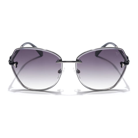 Voyage Select Oval Sunglasses for Women (Grey & Clear Lens | Grey Frame - SLMG6231)