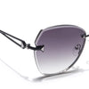 Voyage Select Oval Sunglasses for Women (Grey & Clear Lens | Grey Frame - SLMG6231)