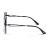 Voyage Select Oval Sunglasses for Women (Grey & Clear Lens | Grey Frame - SLMG6231)