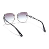 Voyage Select Oval Sunglasses for Women (Grey & Clear Lens | Silver Frame - SLMG6232)