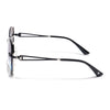 Voyage Select Oval Sunglasses for Women (Grey & Clear Lens | Silver Frame - SLMG6232)