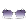 Voyage Select Over Size Sunglasses (Purple & Clear Lens | Grey Frame - SLMG6250)