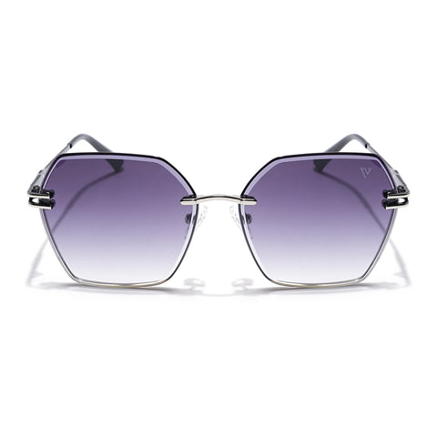 Voyage Select Over Size Sunglasses (Purple & Clear Lens | Grey Frame - SLMG6250)