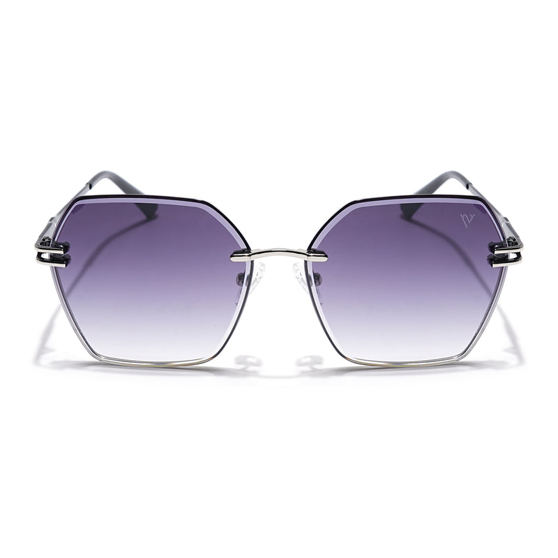 Voyage Select Over Size Sunglasses (Purple & Clear Lens | Grey Frame - SLMG6250)
