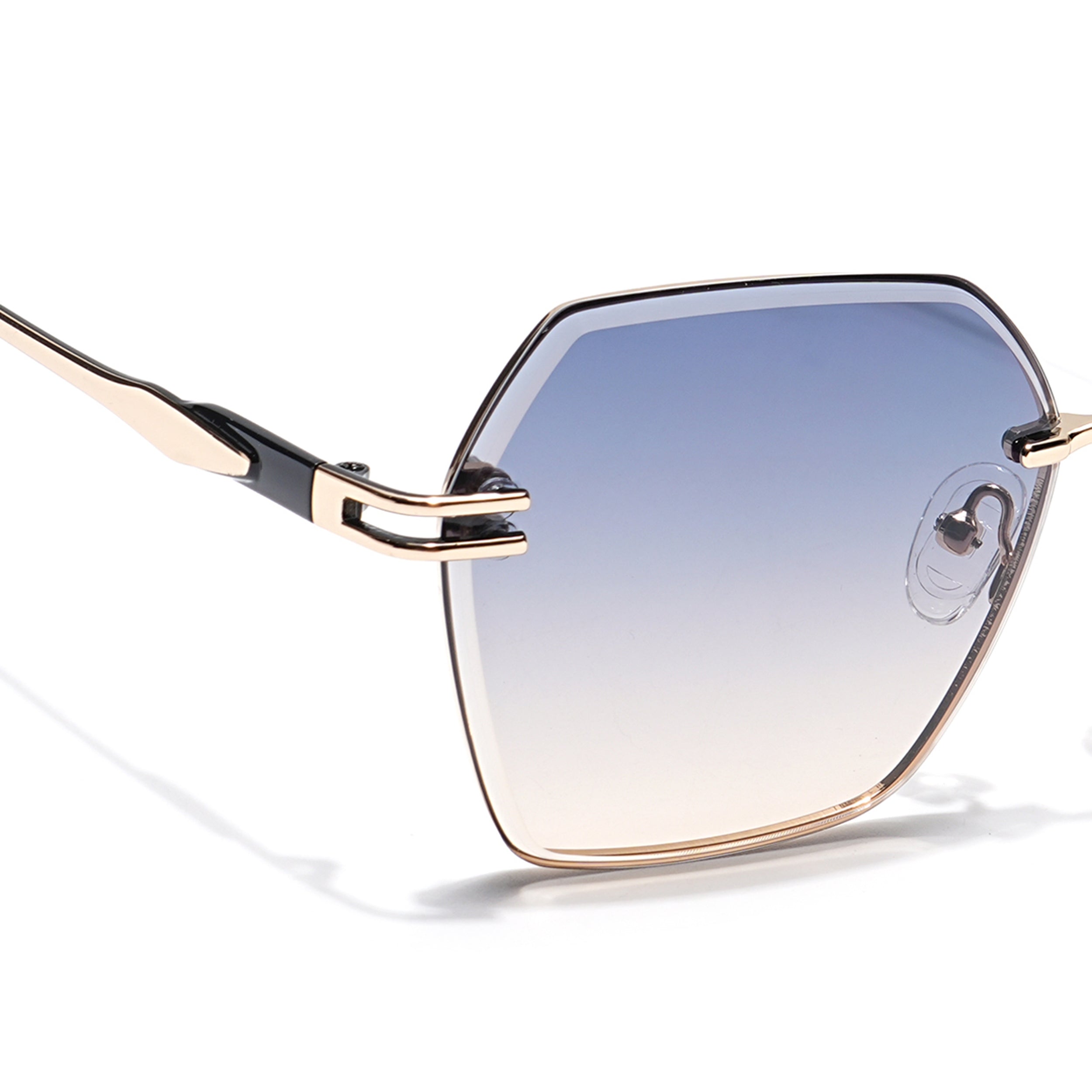 Voyage Select Over Size Sunglasses (Grey & Wine Lens | Golden Frame - SLMG6254)