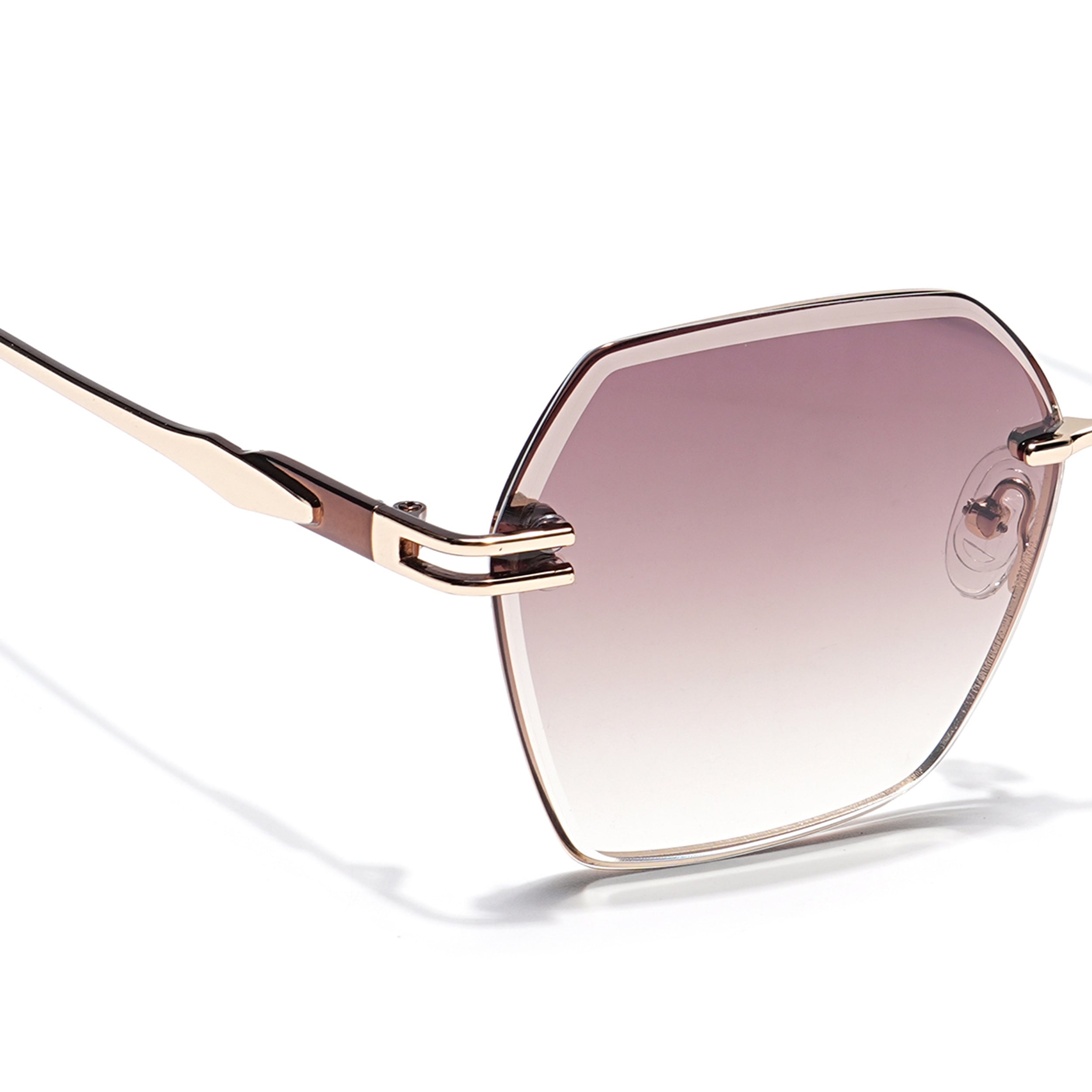 Voyage Select Over Size Sunglasses (Brown & Clear Lens | Golden Frame - SLMG6255)