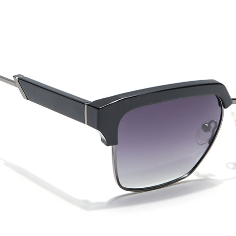 Voyage Select Square Sunglasses (Grey & Clear Lens | Shine Black & Grey Frame - SLPMG6293)