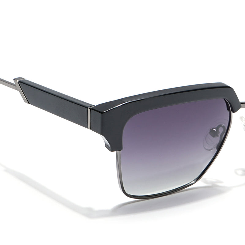 Voyage Select Square Sunglasses (Grey & Clear Lens | Shine Black & Grey Frame - SLPMG6293)
