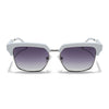 Voyage Select Square Sunglasses (Grey & Clear Lens | White & Grey Frame - SLPMG6296)