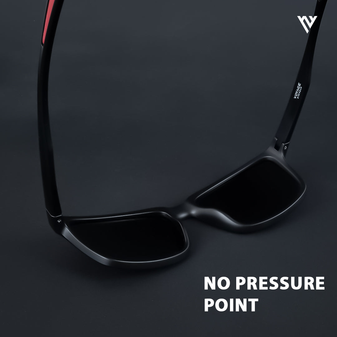 Voyage Exclusive Wayfarer Matt Black Polarized Wayfarer Sunglasses for Men & Women - PMG3963