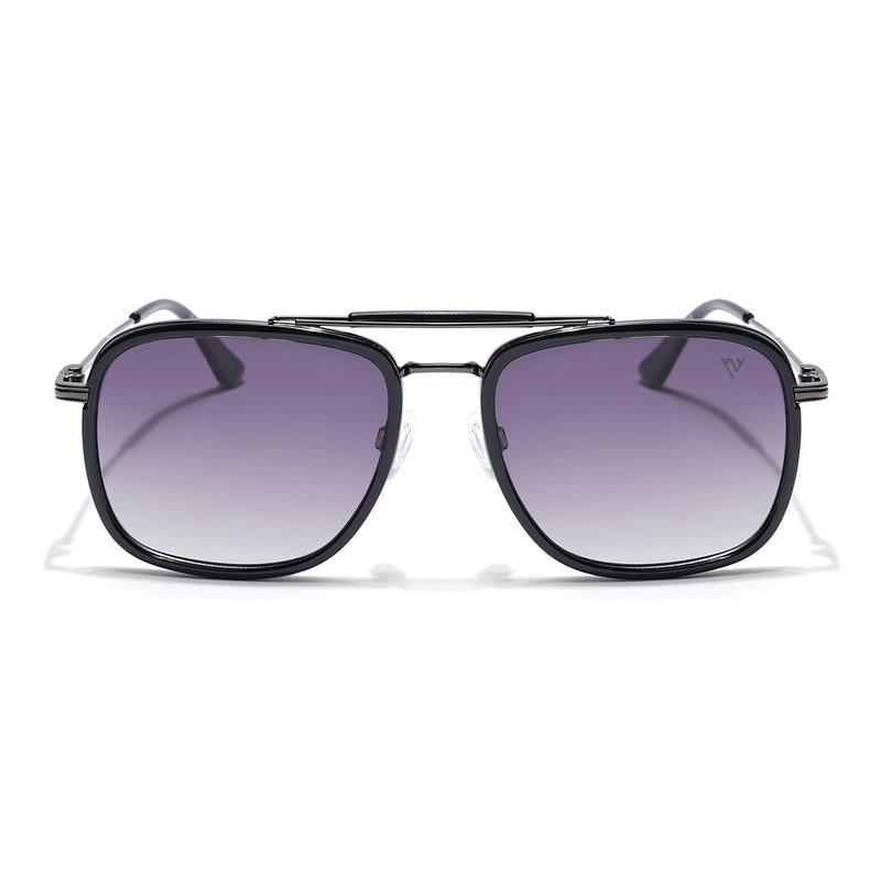 Voyage Select Wayfarer Sunglasses (Purple & Clear Lens | Black & Grey Frame - SLPMG6256)
