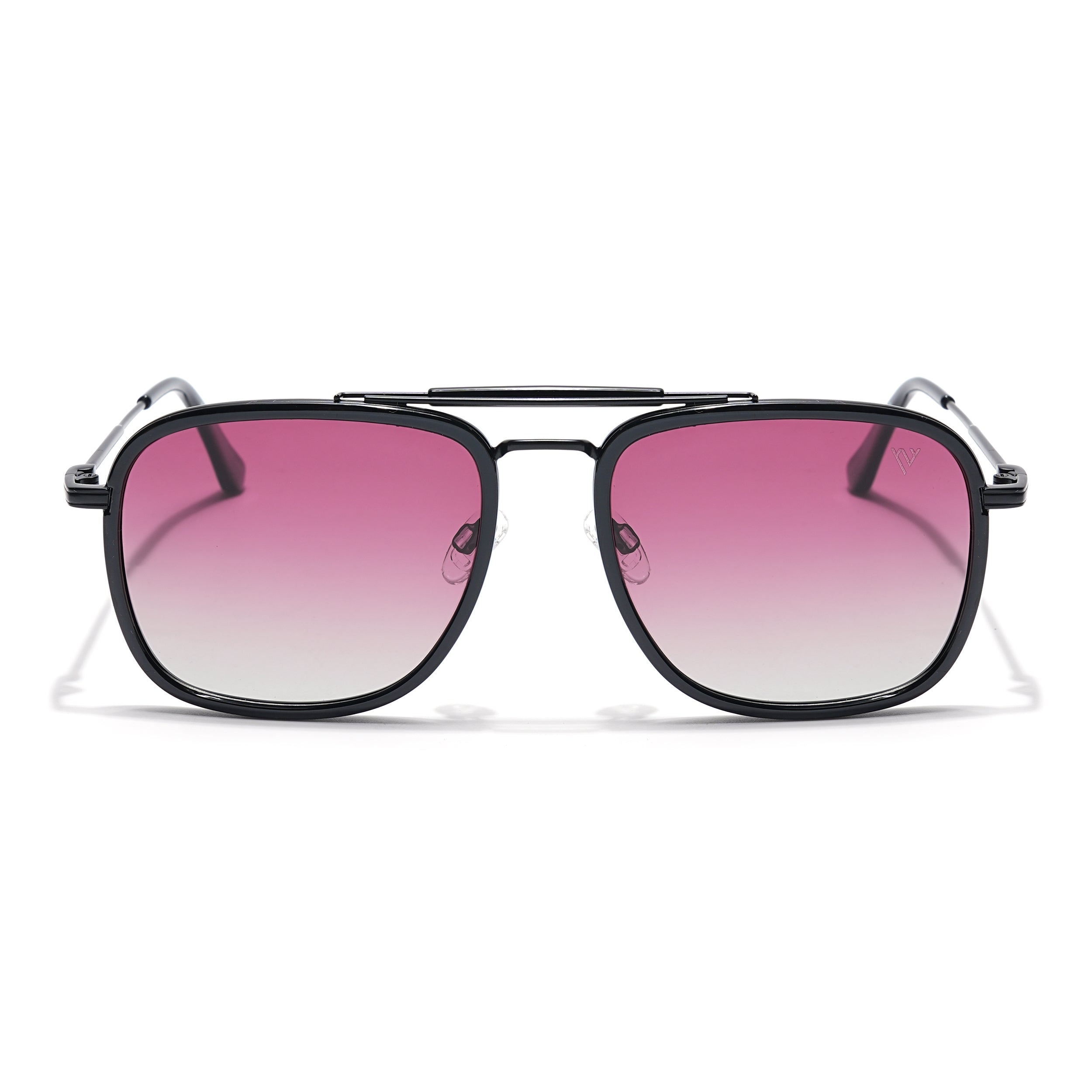 Voyage Select Wayfarer Sunglasses (Light Pink & Clear Lens | Black Frame - SLPMG6258)