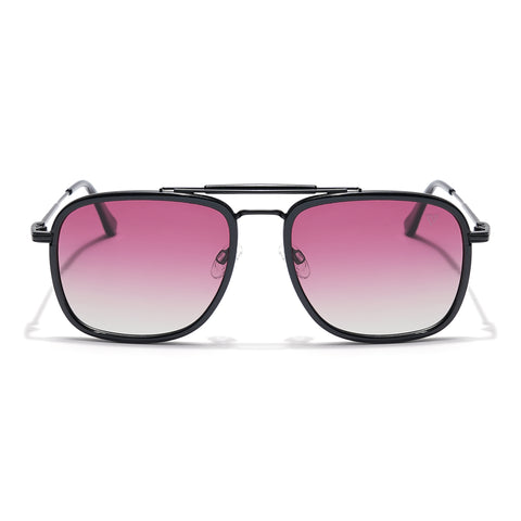 Voyage Select Wayfarer Sunglasses (Light Pink & Clear Lens | Black Frame - SLPMG6258)