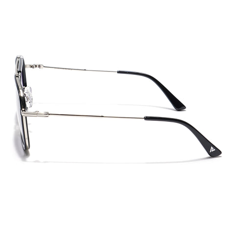 Voyage Select Wayfarer Sunglasses (Light Purple & Clear Lens | Black & Silver Frame - SLPMG6259)