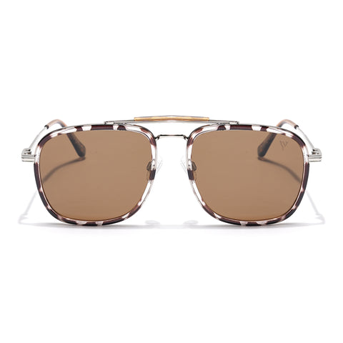 Voyage Select Wayfarer Sunglasses (Brown Lens | Demi Brown & Transparent Frame - SLPMG6260)