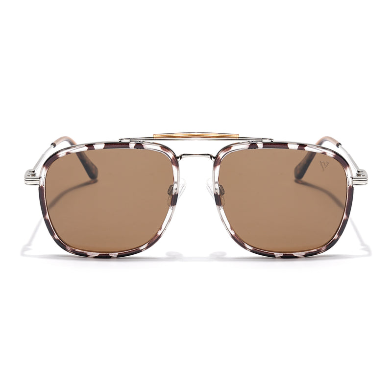 Voyage Select Wayfarer Sunglasses (Brown Lens | Demi Brown & Transparent Frame - SLPMG6260)