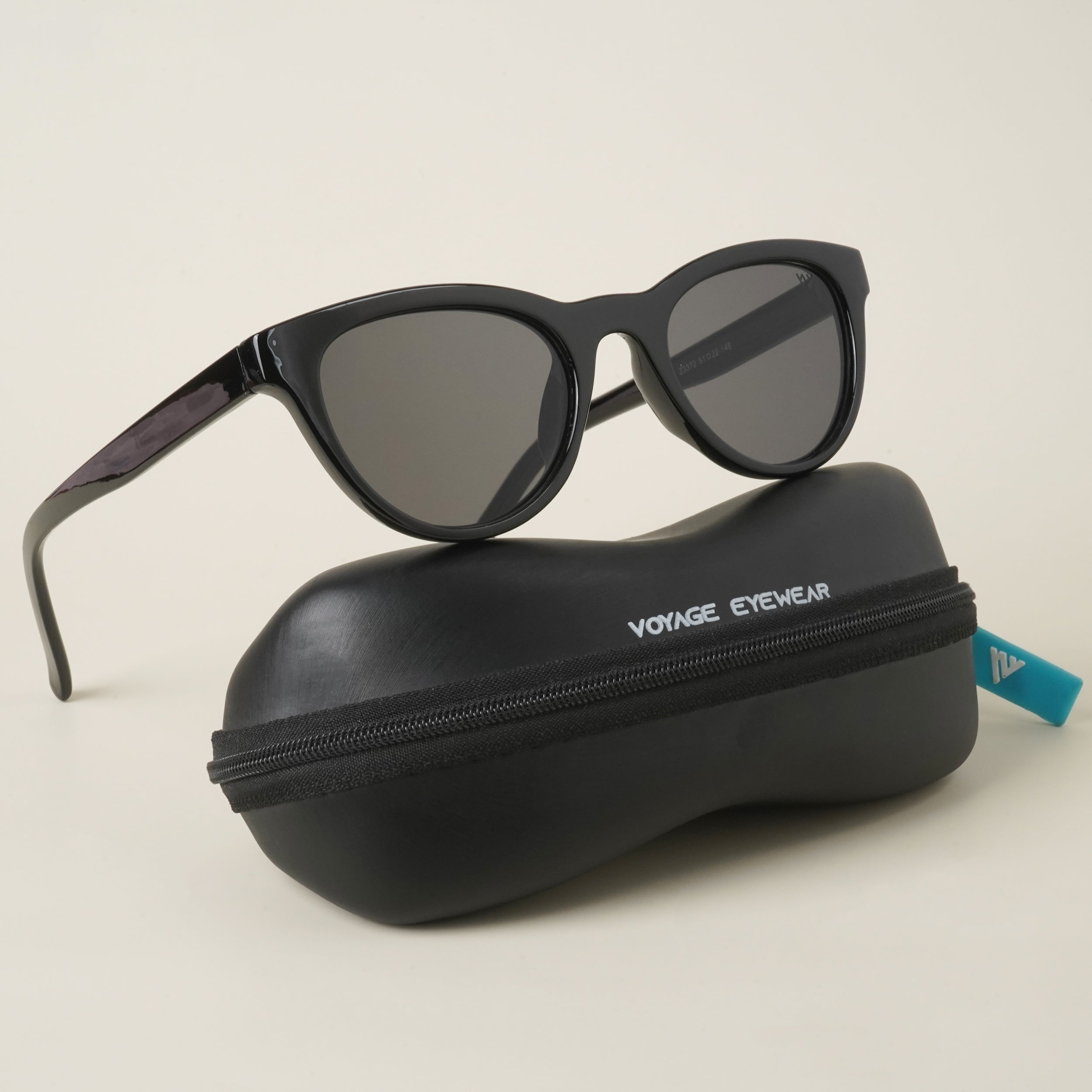 Voyage Black Oval UV Protection Sunglasses for Women (3372MG4079)