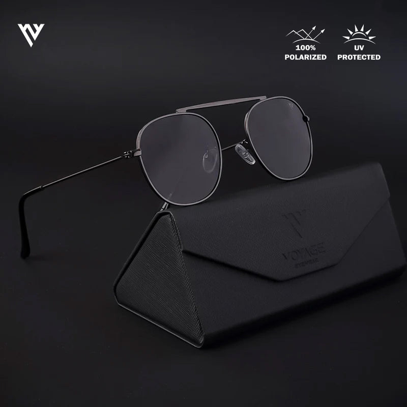 Grey Polarized Round Sunglasses - PMG4139