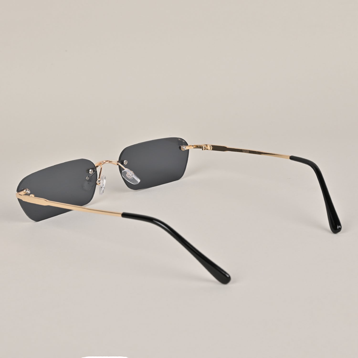Voyage Black Rimless Rectangle Sunglasses - MG3786