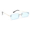 Underdog | Blue Rimless Rectangle Sunglasses MG3788