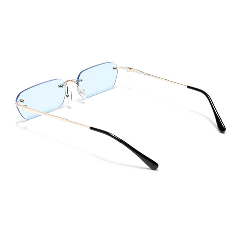 Underdog | Blue Rimless Rectangle Sunglasses MG3788