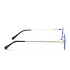 Underdog | Blue Rimless Rectangle Sunglasses MG3788