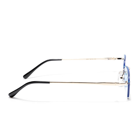 Underdog | Blue Rimless Rectangle Sunglasses MG3788