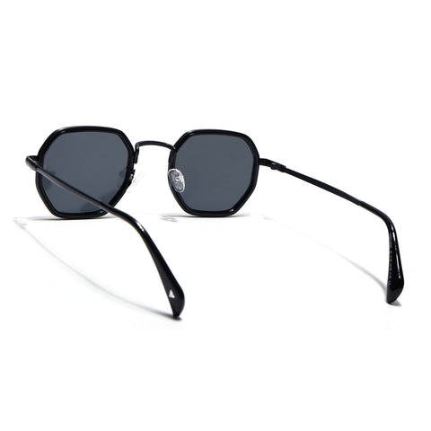 Cubix | Geometric Black Polarized Sunglasses | Black Lens - PMG5851