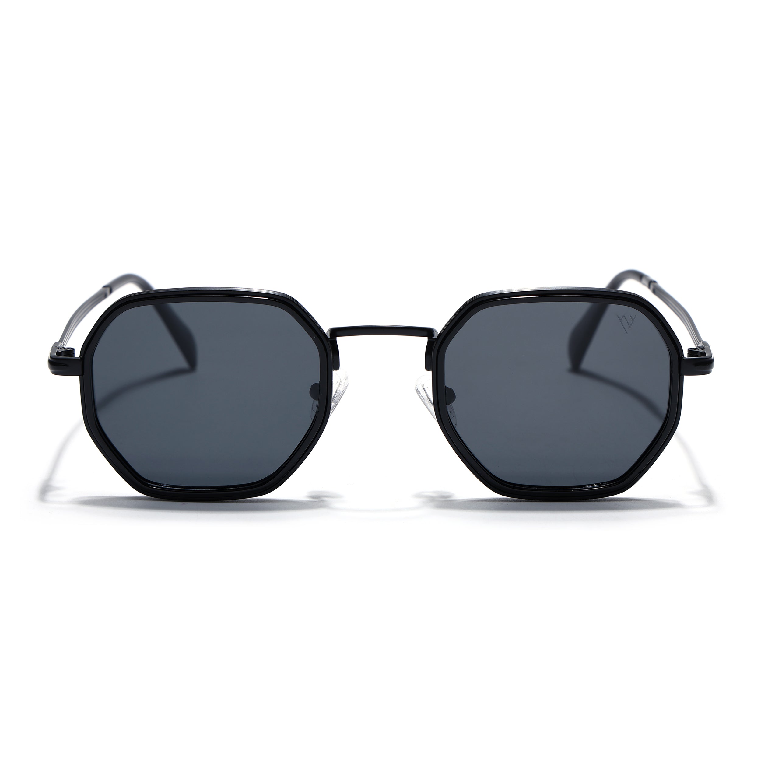 Cubix | Geometric Golden Polarized Sunglasses | Black Lens - PMG5853