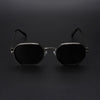 Cubix | Geometric Silver Polarized Sunglasses | Black Lens - PMG5852