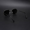 Cubix | Geometric Silver Polarized Sunglasses | Black Lens - PMG5852