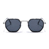 Cubix | Geometric Silver Polarized Sunglasses | Black Lens - PMG5852