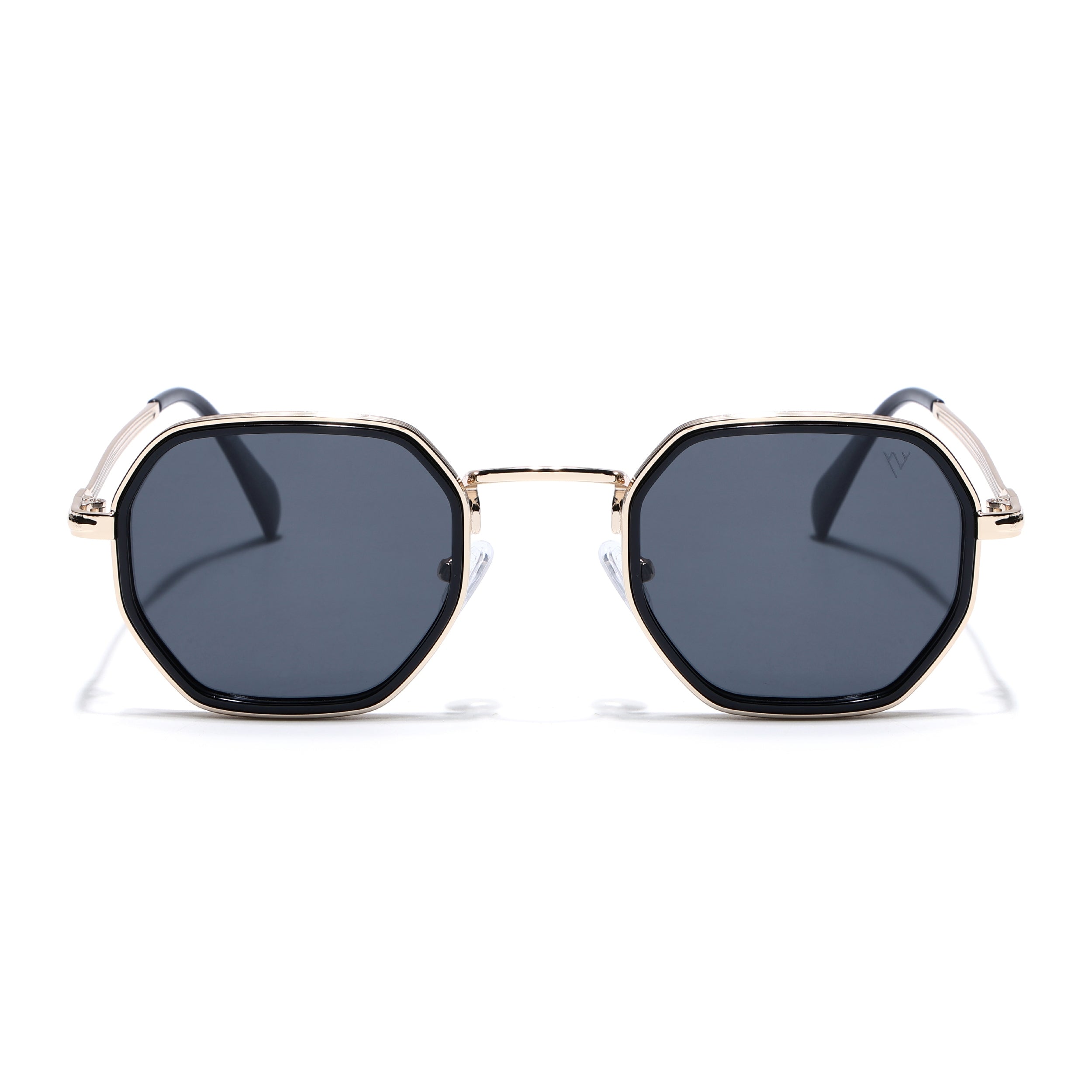 Cubix | Geometric Golden Polarized Sunglasses | Black Lens - PMG5853