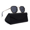 Cubix | Geometric Golden Polarized Sunglasses | Black Lens  - PMG5853