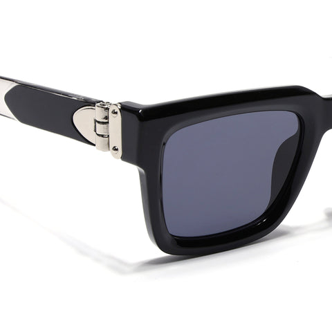 Drakk | Black Square Sunglasses | Grey Lens - MG7120