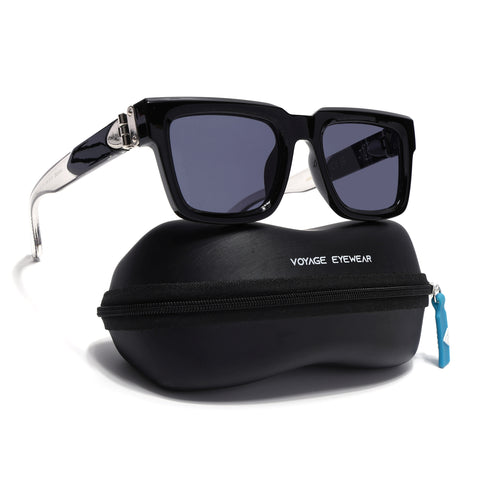 Drakk | Black Square Sunglasses | Grey Lens - MG7120
