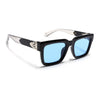 Drakk | Black Square Sunglasses | Blue Lens - MG7121