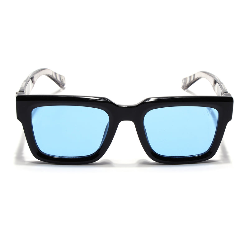 Drakk | Black Square Sunglasses | Blue Lens - MG7121