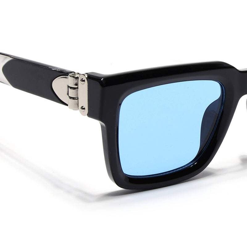 Drakk | Black Square Sunglasses | Blue Lens - MG7121