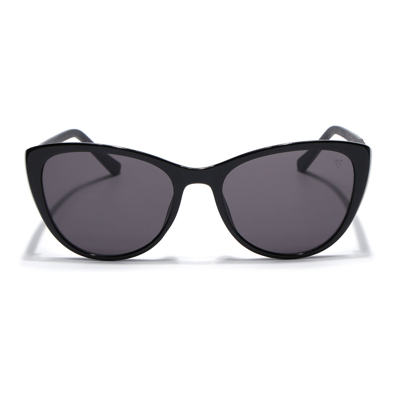 Cateye Sunglasses for Women (Black Lens | Black Frame - MG7165)