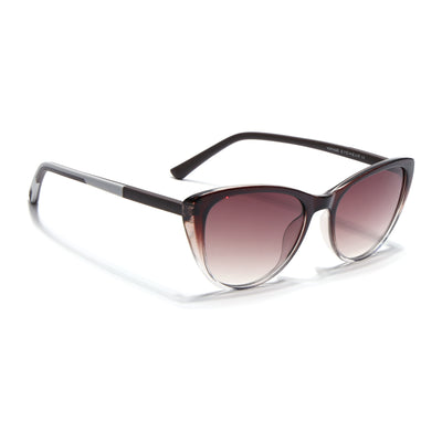 Cateye Sunglasses for Women (Brown & Clear Lens | Brown & Clear Frame - MG7167)
