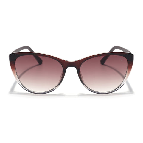 Cateye Sunglasses for Women (Brown & Clear Lens | Brown & Clear Frame - MG7167)