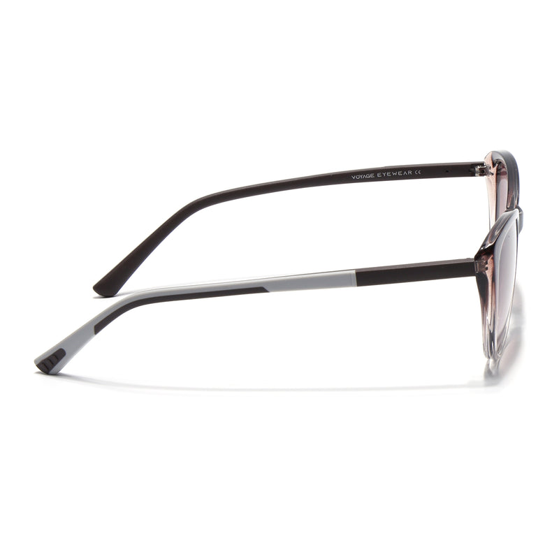 Cateye Sunglasses for Women (Brown & Clear Lens | Brown & Clear Frame - MG7167)