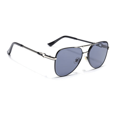 Rafale | Black Aviator Sunglasses | Grey Lens - MG7255