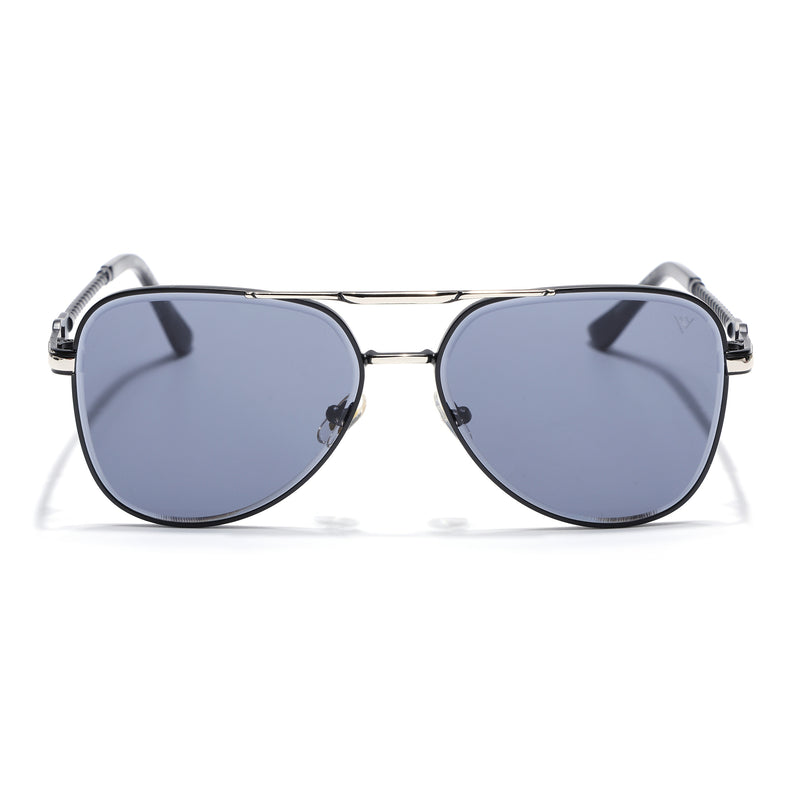 Rafale | Black Aviator Sunglasses | Grey Lens - MG7255