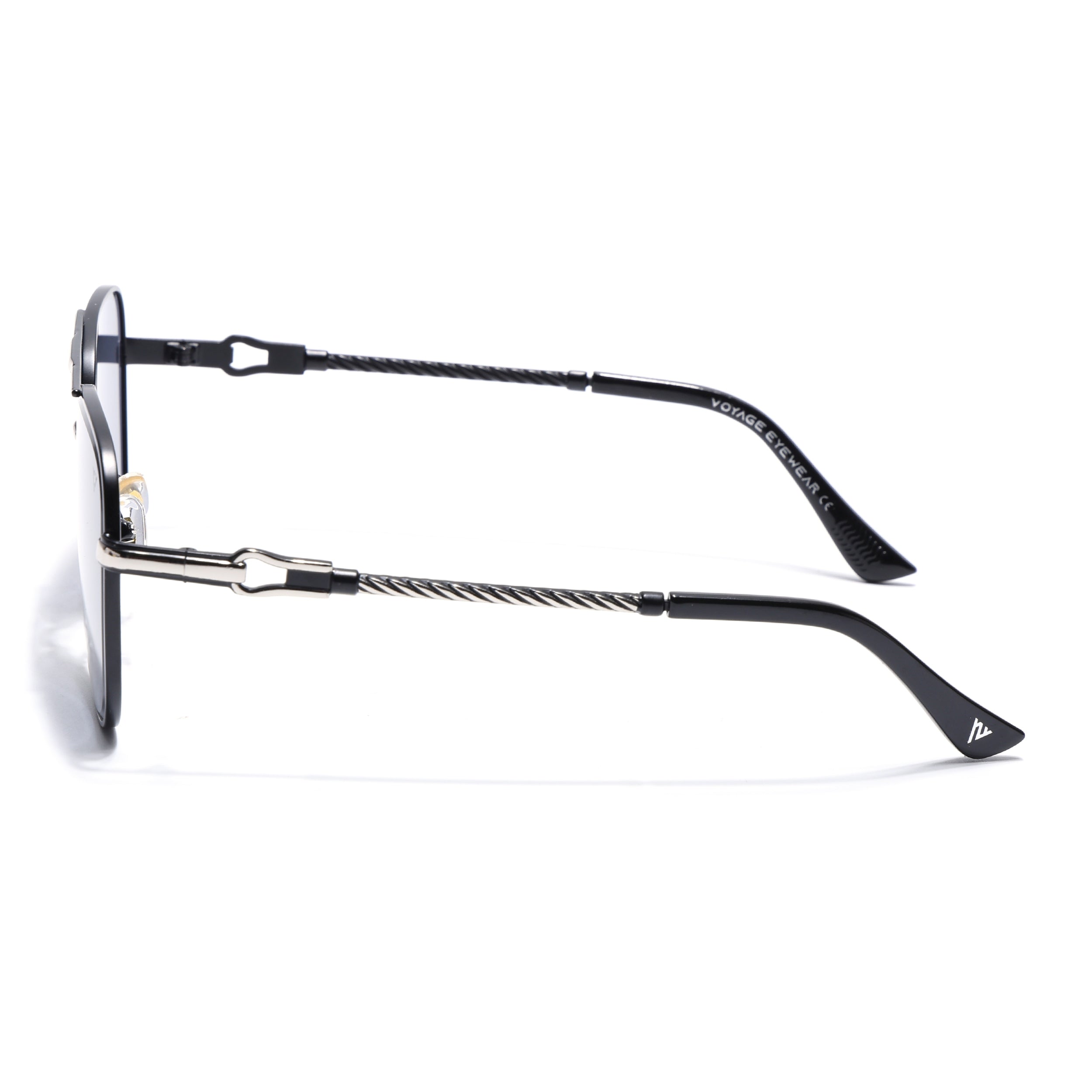 Aviator Sunglasses for Men & Women (Grey Lens | Black Frame - MG7255)