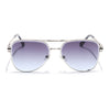 Rafale | Silver Aviator Sunglasses  | Blue & Clear Lens - MG7256